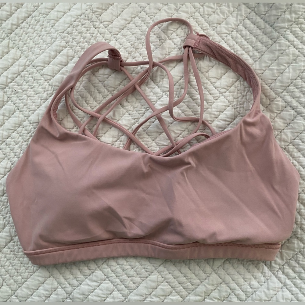 CRZ YOGA Women's Pink Strappy Bralette